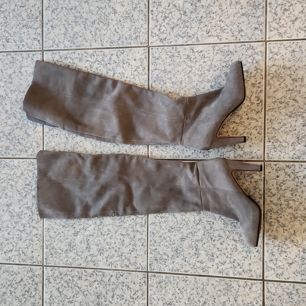 ALDO GREY SUEDE OVER THE KNEE BOOTS